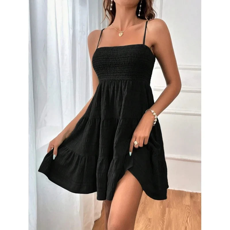 Smocked Bustier Mini Dress