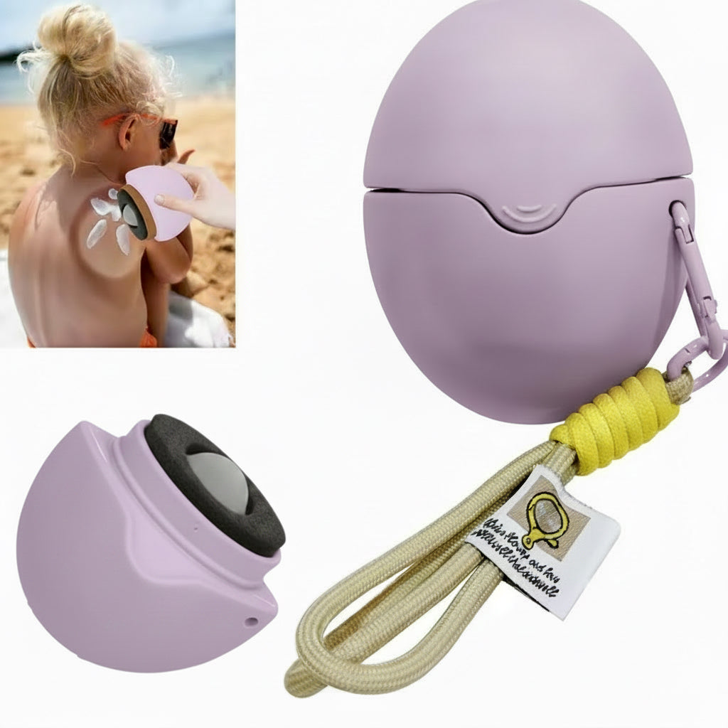 1PC New Silicone Suncream Roller Applicator Refillable Oval Isolation Lotion Cream Bottles
