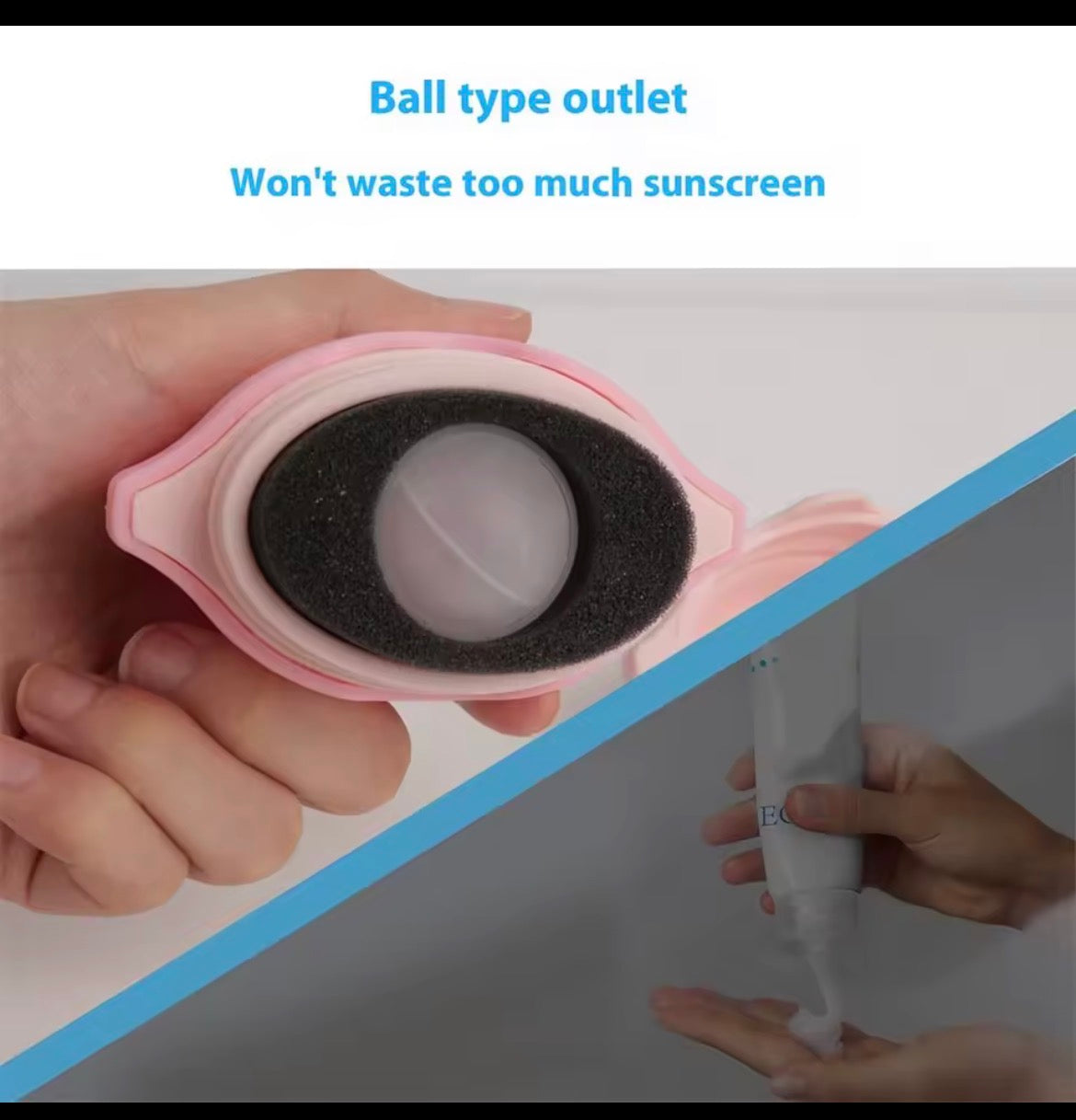 1PC New Silicone Suncream Roller Applicator Refillable Oval Isolation Lotion Cream Bottles